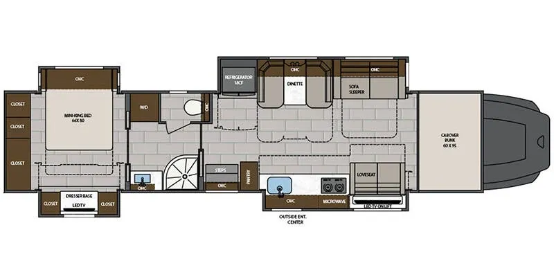 Renegade RV Classic 45CRS floor plan