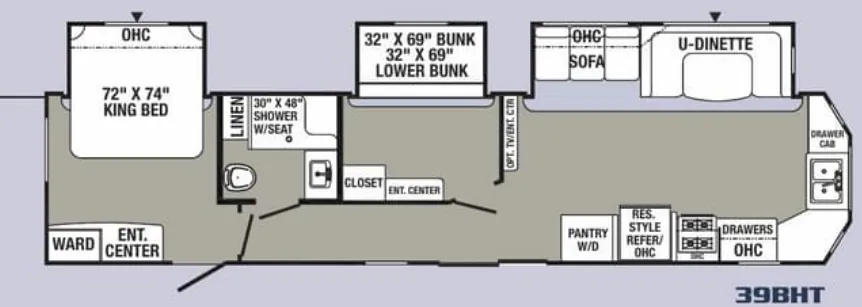 Palomino Puma 39BHT floor plan