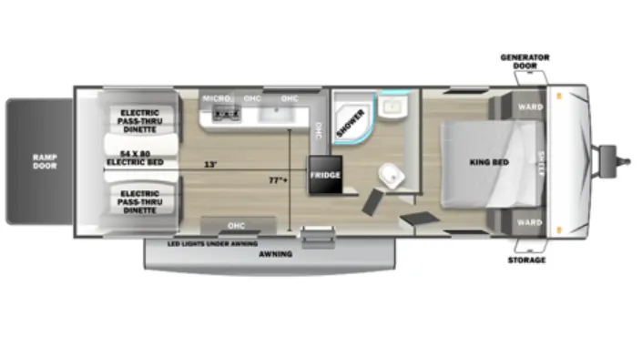 Forest River Stealth 2550 floor plan