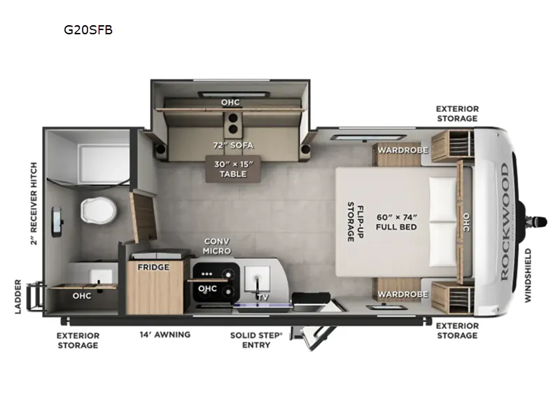 2027 Forest River Rockwood GEO Pro G20SFB - Floor plan