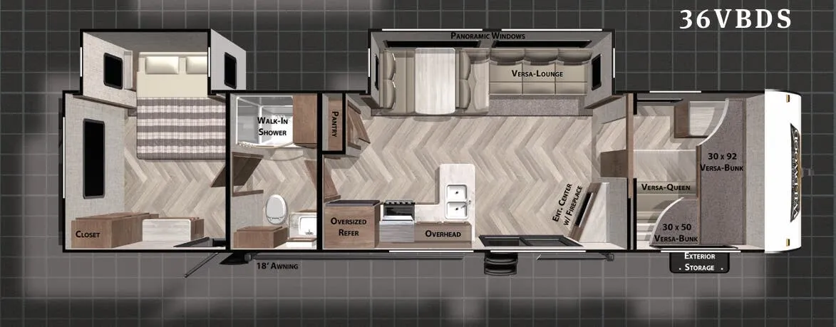 Forest River Wildwood 36VBDS floor plan