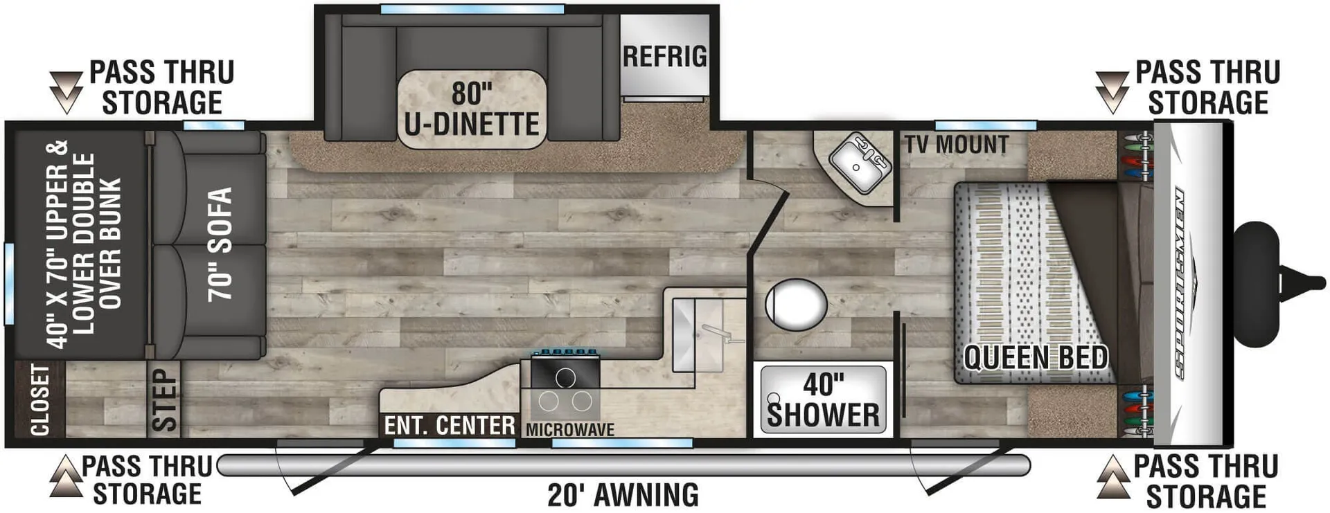 2022 K-Z Rv Sportsmen Se 281BHSE - Floor plan