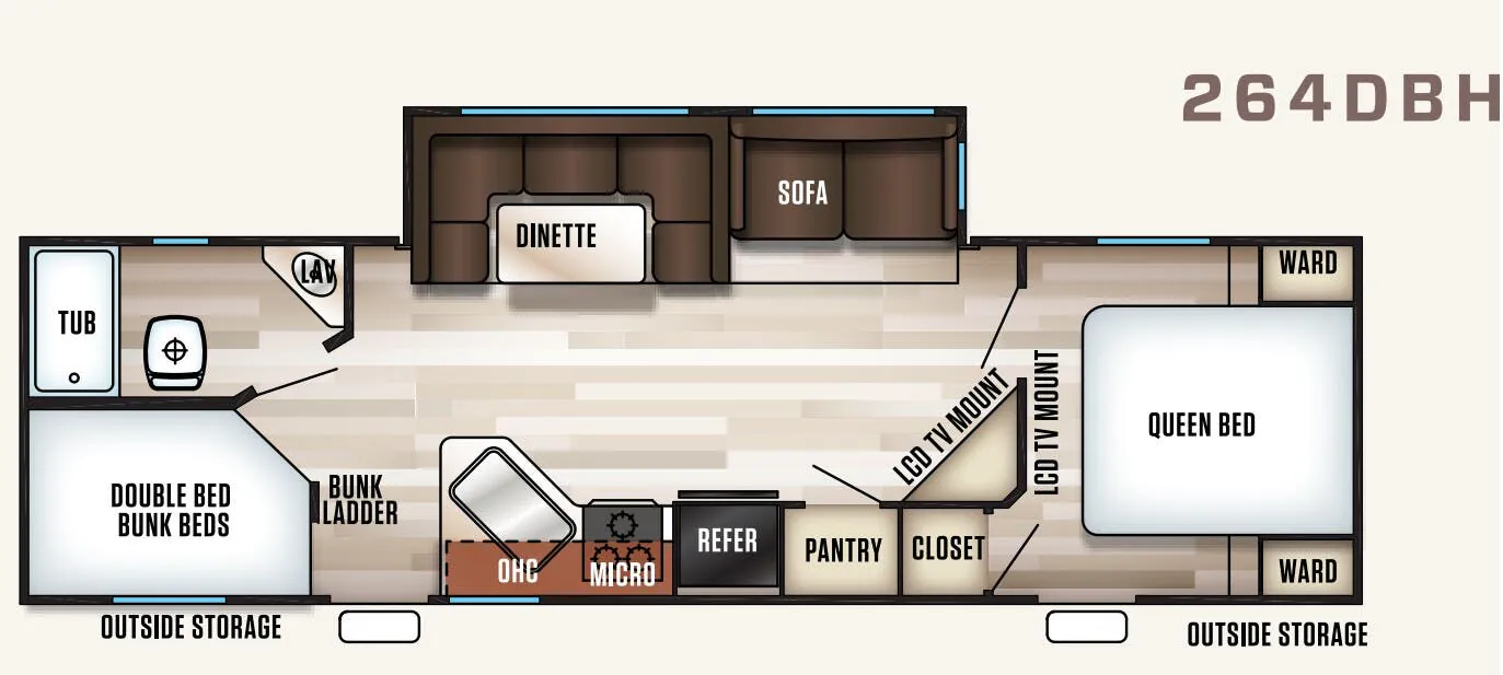 Forest River Cherokee Patriot Edition 264DBH floor plan