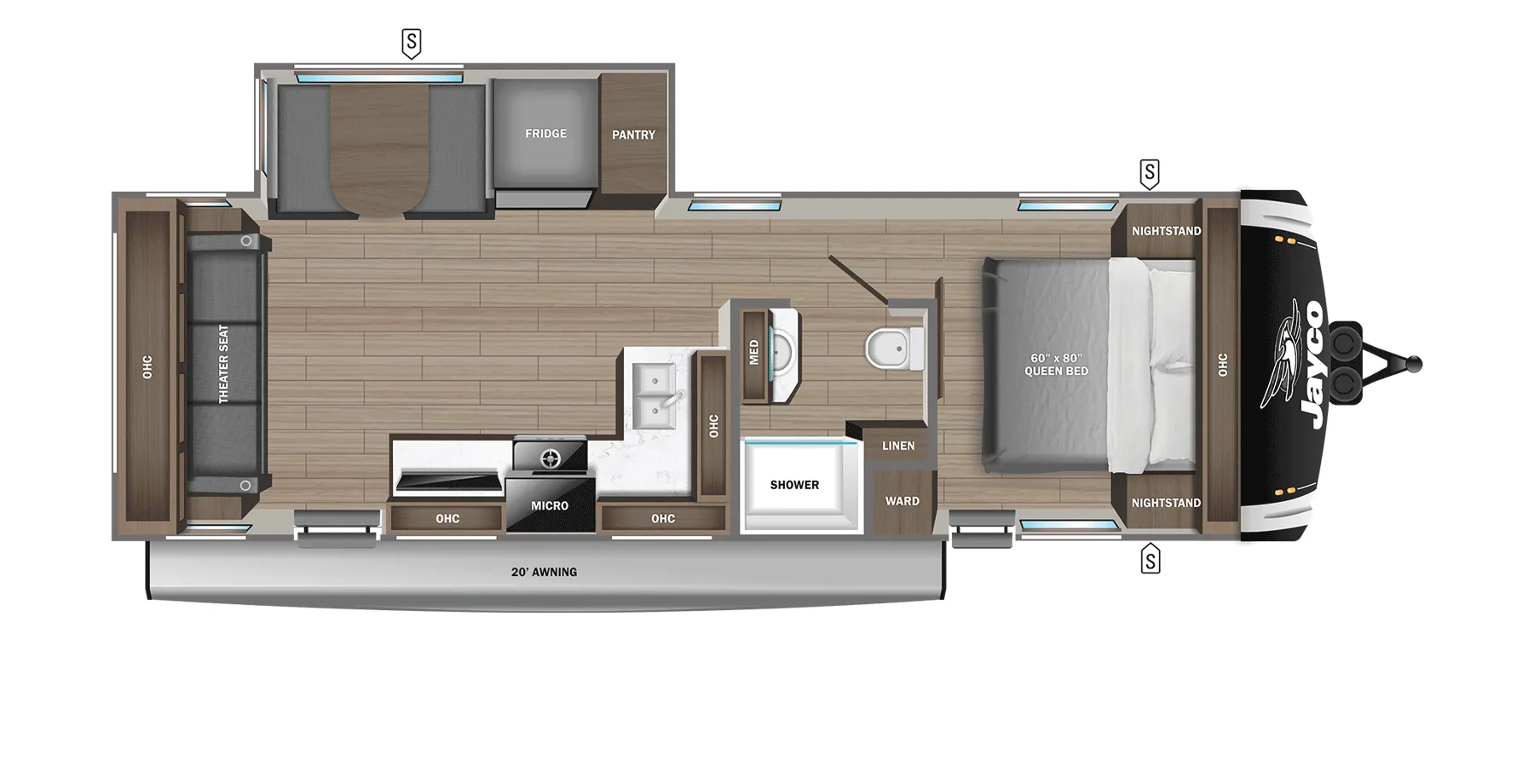 Jayco Jay Feather 26RL floor plan