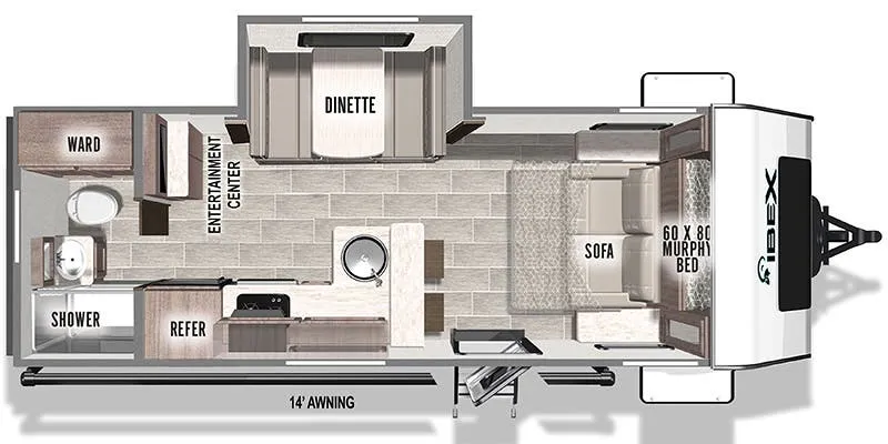 2024 Forest River Ibex 20MDS - Floor plan
