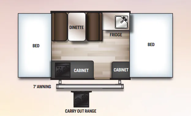 Forest River Rockwood Limited 1640LTD floor plan