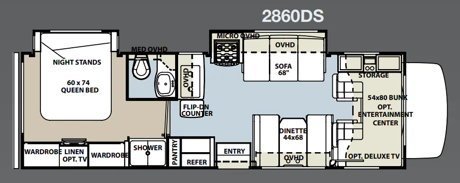 Forest River Sunseeker 2860DS floor plan