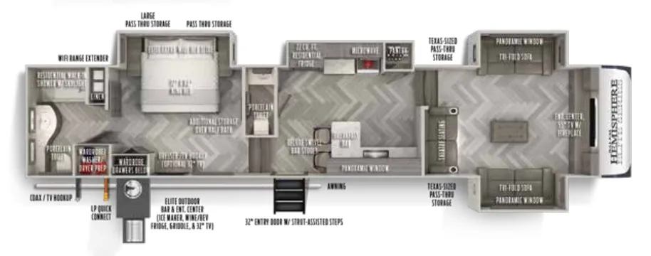 Forest River Salem Hemisphere Elite 36FL floor plan