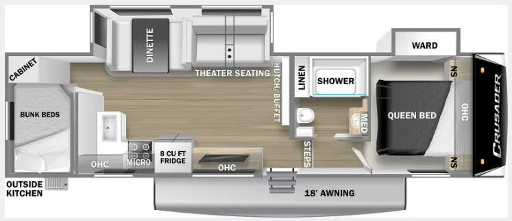 Prime Time Crusader Lite 29BB floor plan