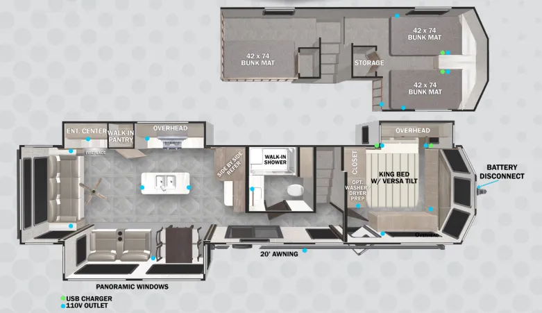 2024 Forest River Wildwood Grand Lodge 42DL — Floor plan
