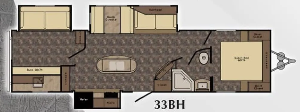 CrossRoads Zinger 33BH floor plan