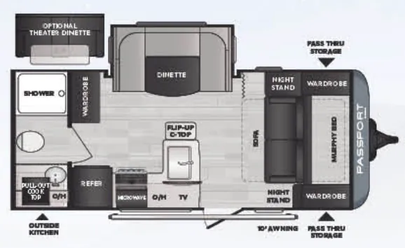 Keystone Passport 189RBWE floor plan