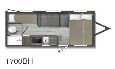 Winnebago Micro Minnie 1700BH floor plan