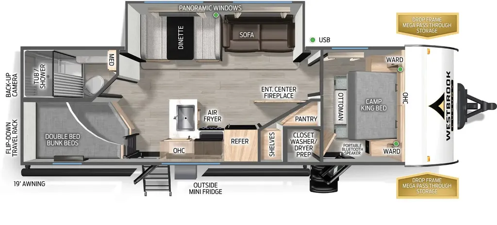 2026 Forest River Westbrook Luxury 285BHLC floor plan