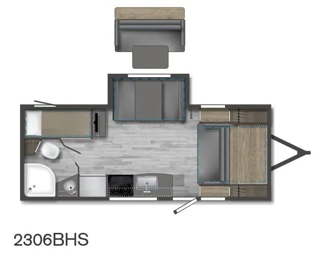Winnebago Micro Minnie 2306BHS floor plan