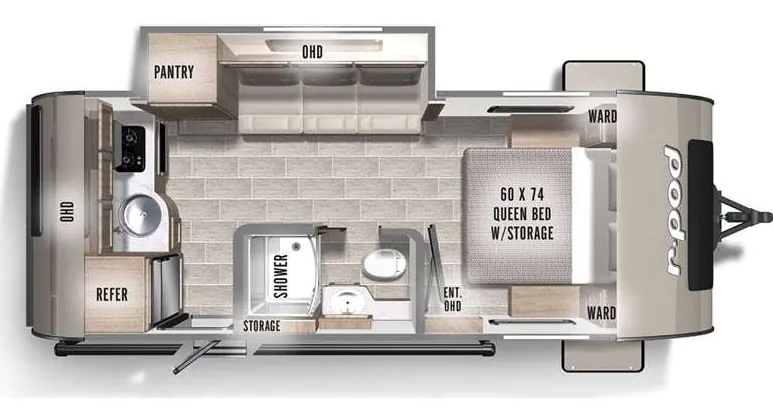 2021 Forest River R-Pod RP-196 - Floor plan