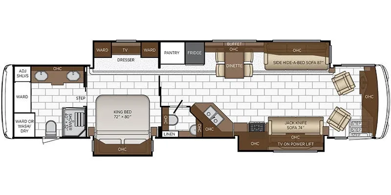 Newmar Ventana 4328 floor plan