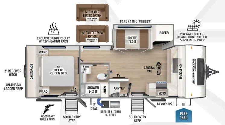 2024 Forest River Surveyor Legend 235FKLE - Floor plan