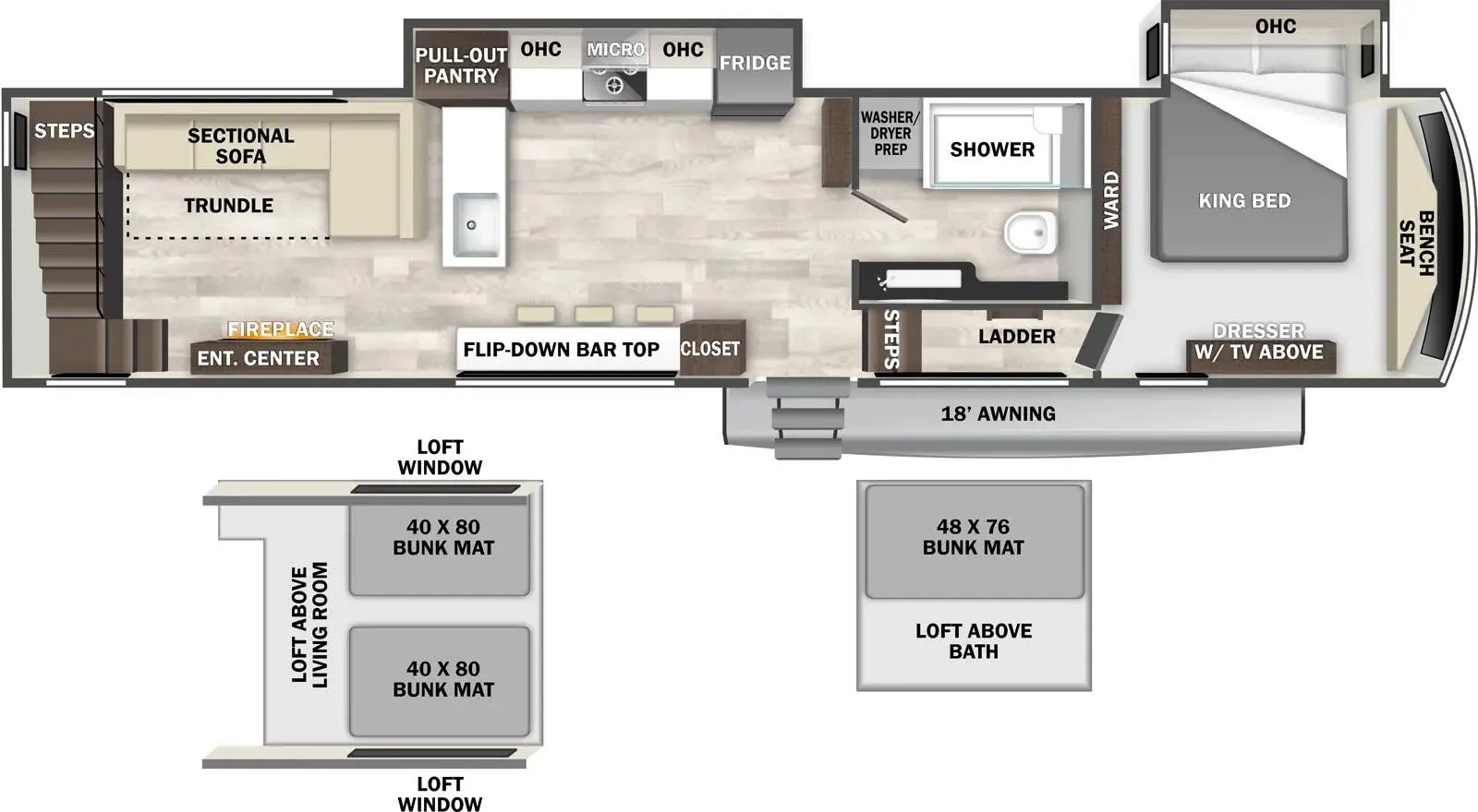 Forest River Cedar Creek Cottage 41FWC floor plan