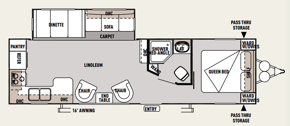 Forest River Wildwood 27RKSS floor plan