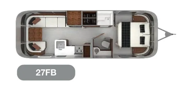 2023 Airstream Globetrotter 27FB - Floor plan