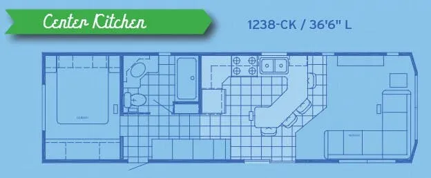 Canterbury RV Parkvue 1238-CK floor plan