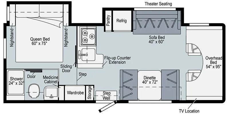 Winnebago Outlook 26M floor plan