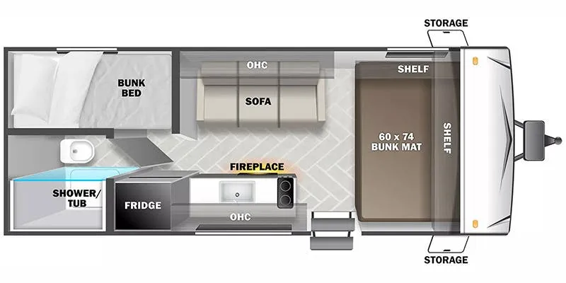 Forest River Salem Select Southwest 175BHCE floor plan