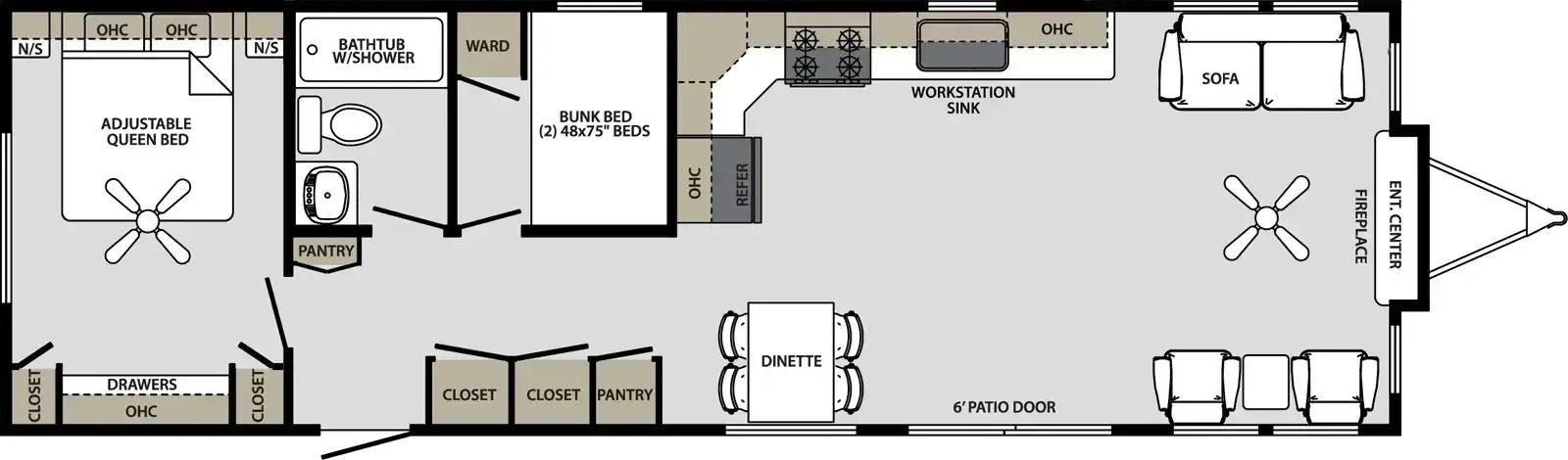 Forest River Quailridge Premier Canada 45AKFL-2B-C-P floor plan