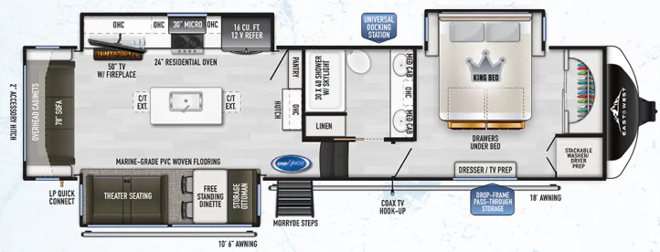 East to West Ahara 365RL floor plan