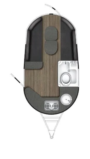 2018 Airstream Basecamp 16 - Floor plan