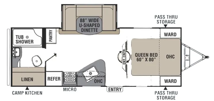 Coachmen Freedom Express Maple Leaf Edition 231 RBDSLE floor plan