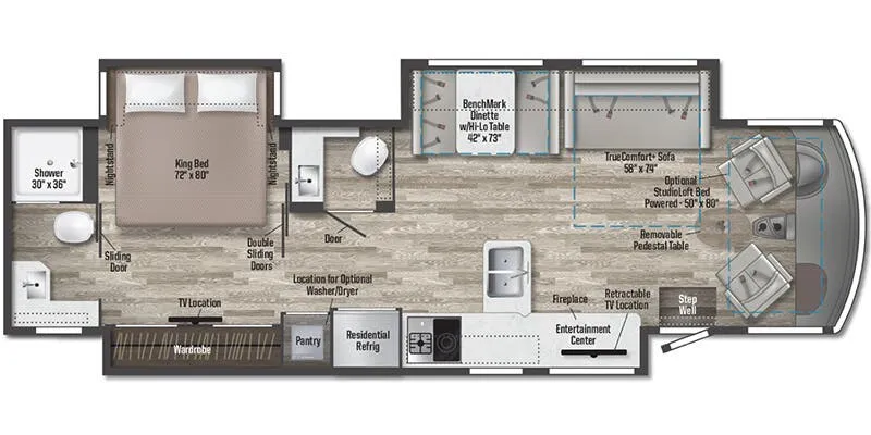 2025 Winnebago Adventurer 36Z - Floor plan