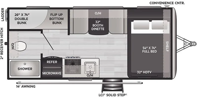2024 Keystone Outback OBX 17BH - Floor plan