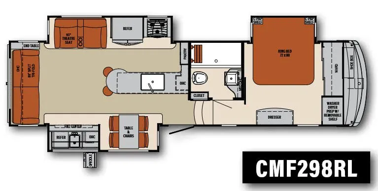Palomino Columbus 1492 CMF298RL floor plan