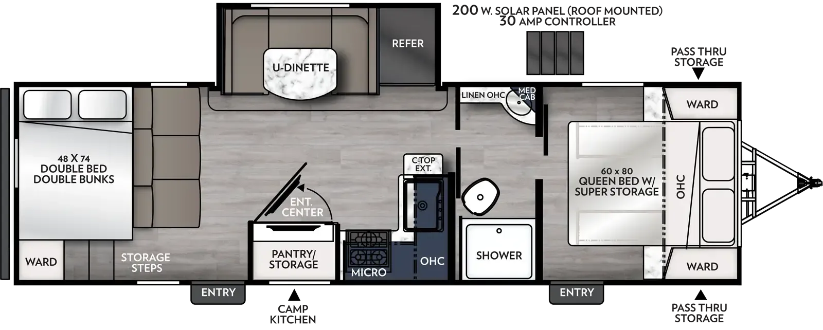Coachmen Apex Ultra-Lite 266BHS floor plan