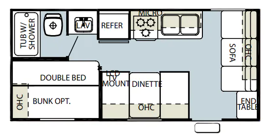Forest River Cherokee Grey Wolf 17BH floor plan