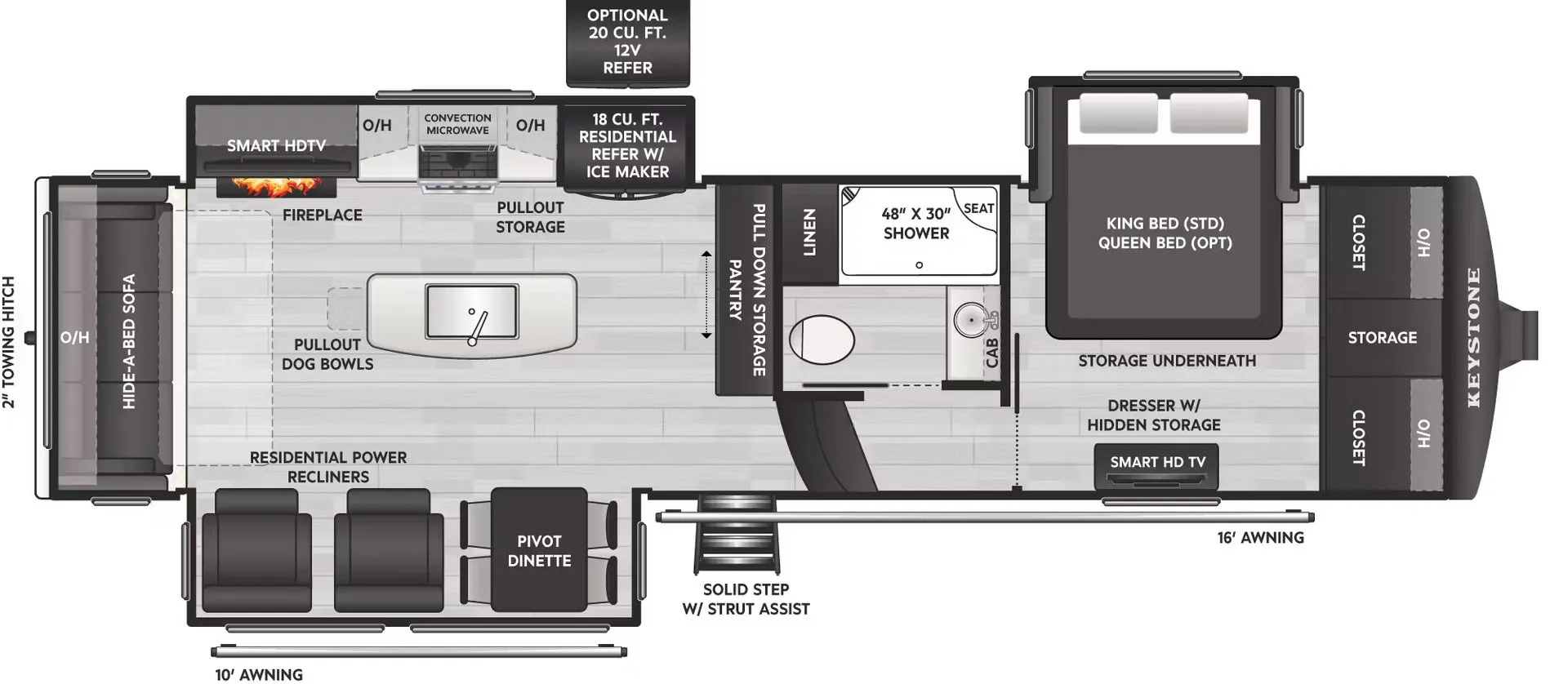 2026 Keystone Montana 3123RL - Floor plan