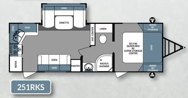 2017 Forest River Surveyor 251RKS floor plan