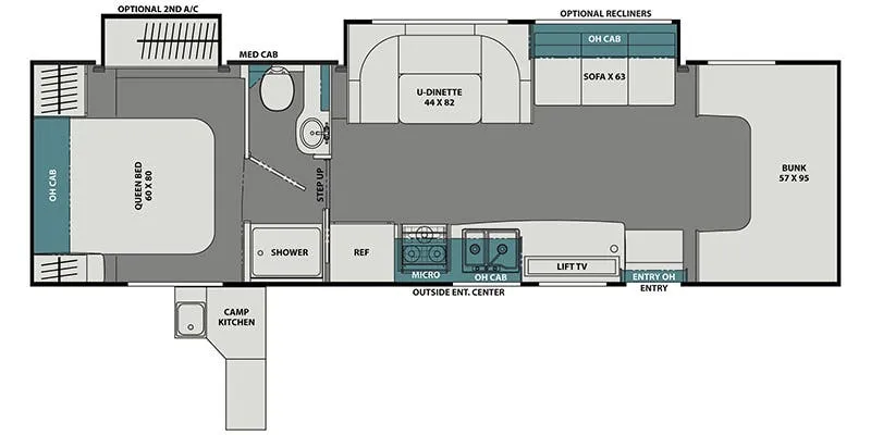 Coachmen Leprechaun Premier 319MB floor plan