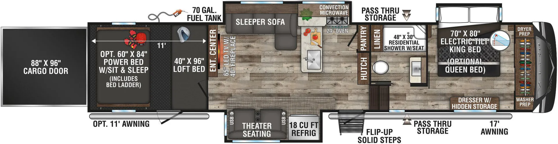K-Z Venom 3911TK floor plan