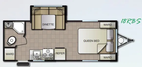 Pacific Coachworks Mighty Lite 18RBS floor plan