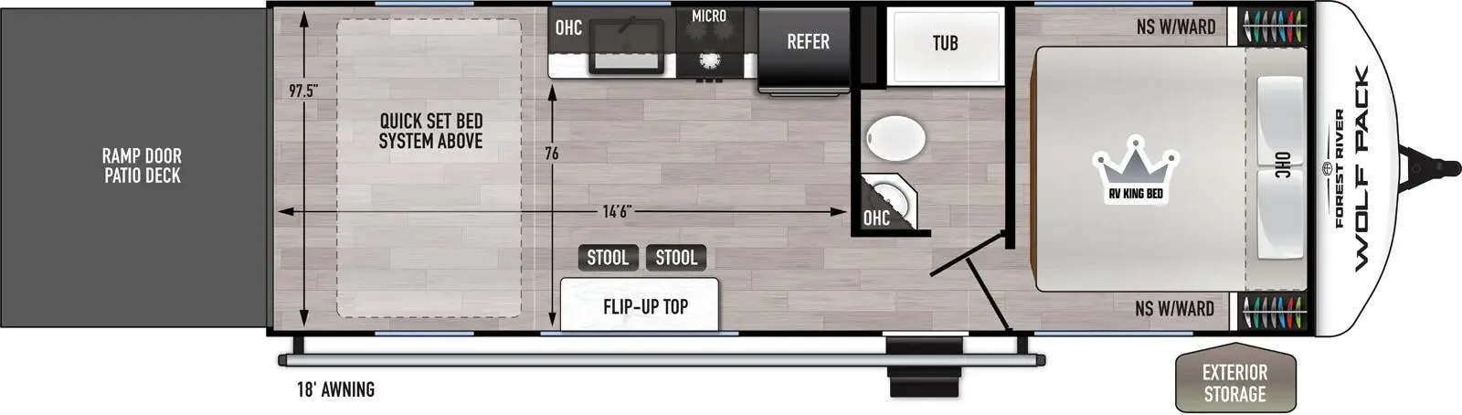 Forest River Cherokee Wolf Pack 24 145 floor plan