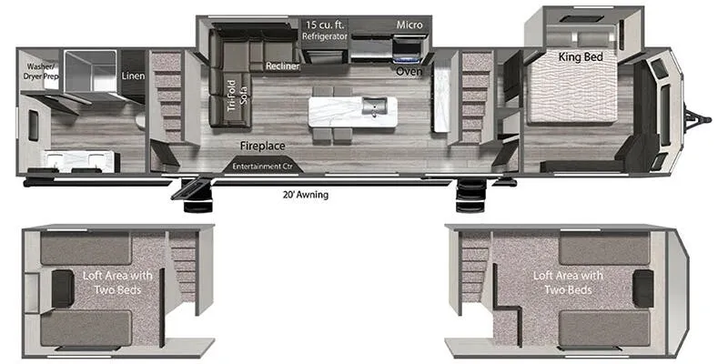 2024 Dutchmen Aspen Trail 421LOFT floor plan