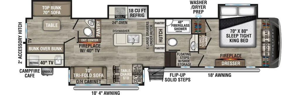 2026 Venture RV SPORTTREK TOURING EDITION FW 354VBH floor plan