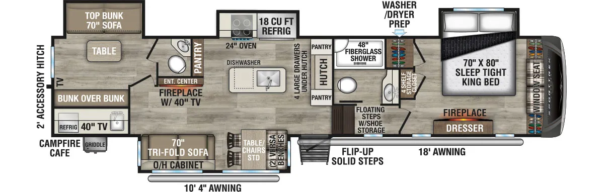 2026 Venture RV SPORTTREK TOURING EDITION FW 354VBH - Floor plan