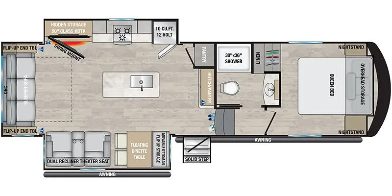 Alliance RV Avenue All-Access Series 29RL floor plan