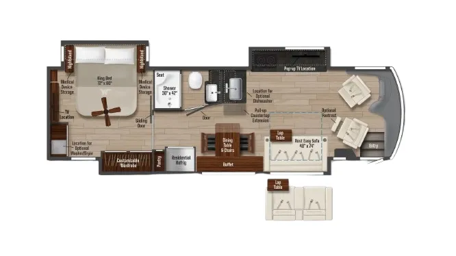 Winnebago Journey 34N floor plan
