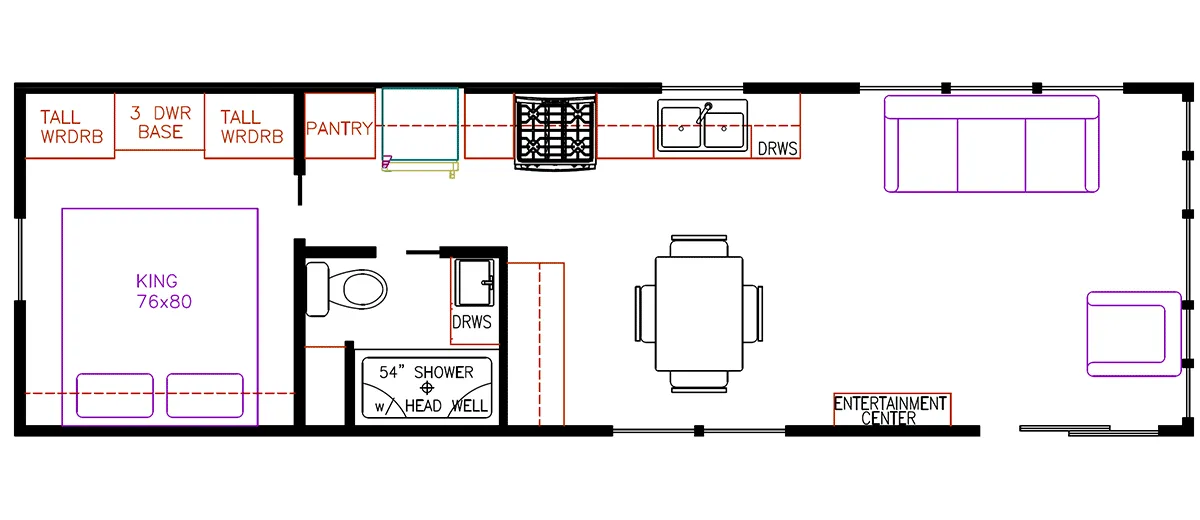 Elevation Park Model Company 5 Series 5-108 floor plan