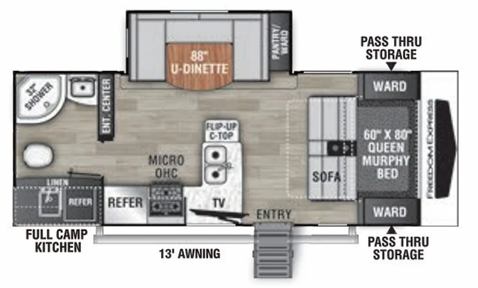 Coachmen Freedom Express Ultra Lite 226RBS floor plan